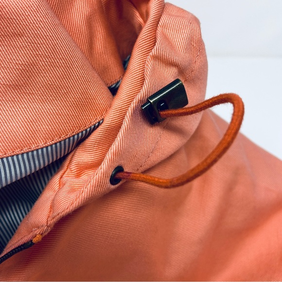 A.P.C. Cotton Linen Hooded Jacket in Papaya Coral - Picture 5 of 7